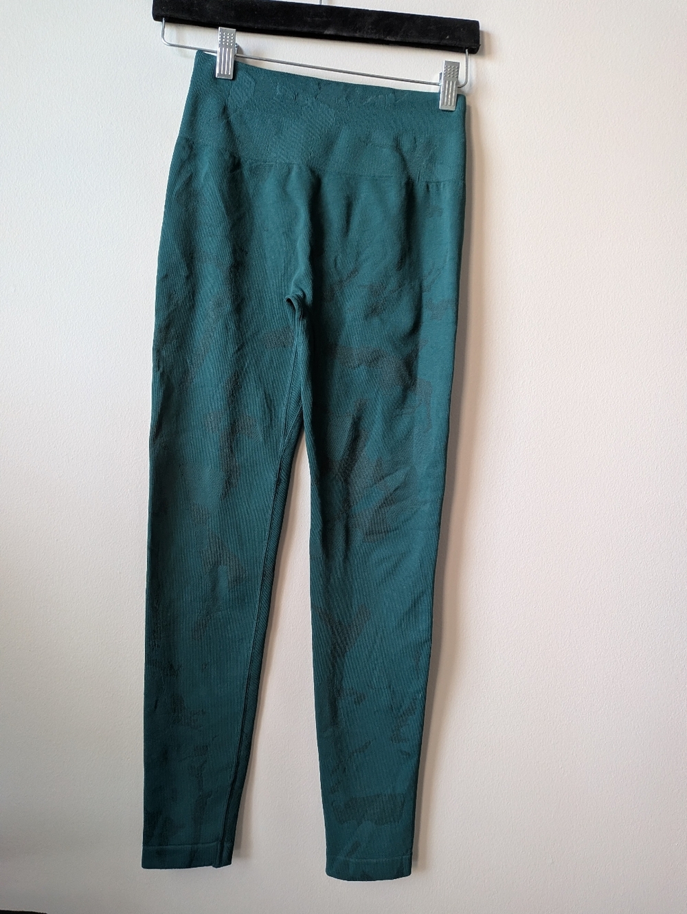Teal Aurola High-Waist Ribbed Leggings Booty Scrunch Small